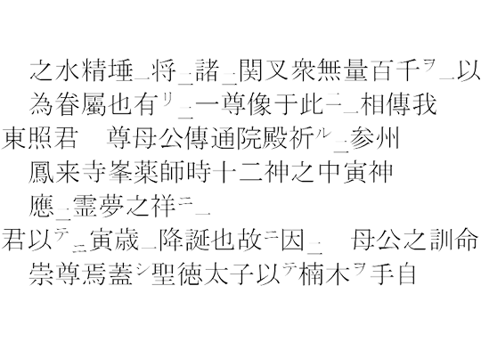 毘沙門天の縁起について記した古文書4