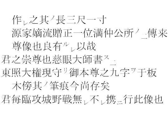 毘沙門天の縁起について記した古文書6